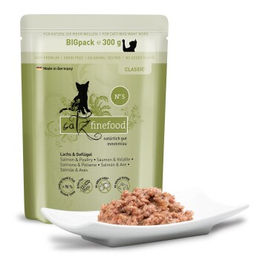 Catz finefood Nassfutter Katze Classic Adult No. 05 Lachs und Geflügel glutenfrei 12x300 g - 12 x 300 g – Bild 1 von 2