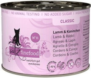 Catz finefood Nassfutter Katze Classic Adult No. 11 Lamm und Kaninchen Getreidefrei 6x200 g - 6 x 200 g – Bild 1 von 2