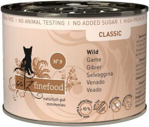 Catz finefood Nassfutter Katze Classic Adult No. 9 Wild getreidefrei 24x200 g - 24 x 200 g – Bild 1 von 2