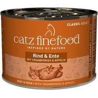 Produktbild von Catz finefood Nassfutter Katze Classic Adult Rind und Ente getreidefrei 12x200 g