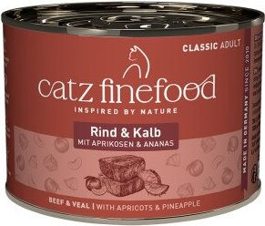 Produktbild von Catz finefood Nassfutter Katze Classic Adult Rind und Kalb getreidefrei 24x200 g