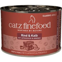 Produktbild von Catz finefood Nassfutter Katze Classic Adult Rind und Kalb getreidefrei 24x200 g