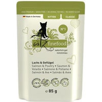 Produktbild von Catz finefood Nassfutter Katze Classic Kitten No. 05 Lachs und Geflügel getreidefrei 64x85 g - 64 x 85 g