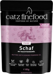 Catz finefood Nassfutter Katze Pure Adult Schaf Monoprotein Hypoallergen 32x85 g – Bild 1 von 3
