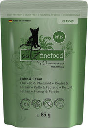 Produktbild von Catz finefood No. 15 Katzen Nassfutter Huhn und Fasan für Adult mit hohem Fleischanteil 16x85g