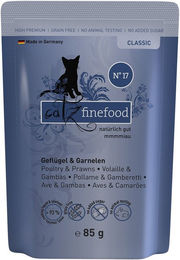 Catz finefood No. 17 Katzen Nassfutter Geflügel und Garnele für Adult mit hohem Fleischanteil 16x85g – Bild 1 von 1