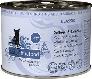 Catz finefood No. 17 Nassfutter Geflügel und Garnele Light für erwachsene Katzen 6x200g – Bild 1 von 1