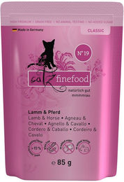 Produktbild von Catz finefood No. 19 Katzenfutter Lamm und Pferd 16x85g