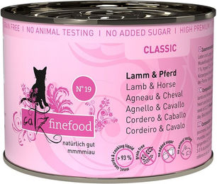 Produktbild von Catz finefood No. 19 Katzenfutter Lamm und Pferd getreidefrei 12x200g