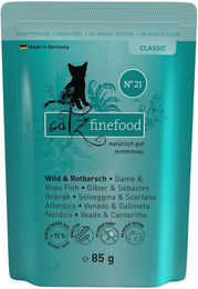 Produktbild von Catz finefood No. 21 Katzen Nassfutter Wild und Rotbarsch Adult 16x85g