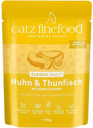 Produktbild von Catz finefood No. 25 Katzenfutter Huhn und Thunfisch für erwachsene Katzen 16x85g
