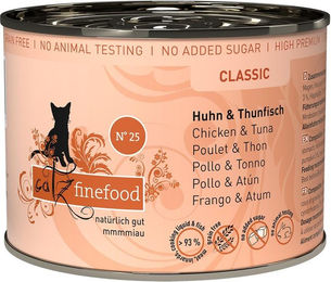 Produktbild von Catz finefood No. 25 Katzenfutter Huhn und Thunfisch für erwachsene Katzen 24x200g