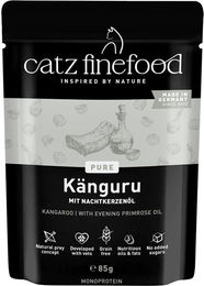 Produktbild von catz finefood PURE Katzen Nassfutter Känguru Monoprotein Adult 16x85g