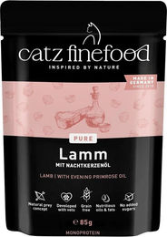 catz finefood PURE Katzen Nassfutter Lamm getreidefrei und monoprotein für Adult 16x85g – Bild 1 von 5