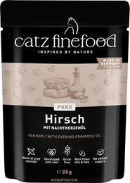 Catz finefood Pure Pouch Katzenfutter Hirsch getreidefrei Adult 8 x 85 g – Bild 1 von 1
