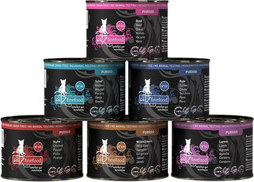 Produktbild von catz finefood Purrrr Collection I Katzen Nassfutter Mixpaket 6 x 200 g getreidefrei für adulte Katzen - 6 x 200 g