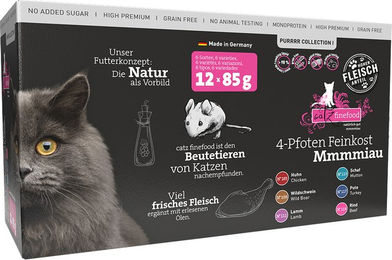 catz finefood Purrrr Collection I Nassfutter für Katzen Adult Lamm 12 x 85 g Multipack - 12 x 85 g – Bild 1 von 7