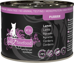catz finefood Purrrr Lamm Katzenfutter Nass Adult Stückchen in Sauce 6 x 200 g Dose - 6 x 200 g – Bild 1 von 9