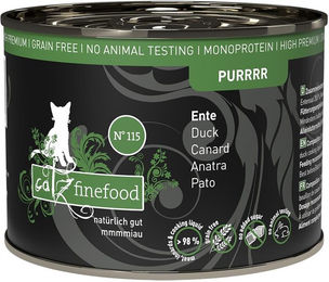 Produktbild von Catz finefood Purrrr N° 115 Katzen Nassfutter Ente Monoprotein 6x200g