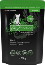 Produktbild von Catz finefood Purrrr N° 123 Katzen Nassfutter Pferd Getreidefrei Monoprotein Adult 8x85g
