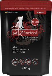 catz finefood Purrrr No. 103 Katzen Nassfutter Huhn Monoprotein Stückchen in Soße 16 x 85 g - 8 x 85 g – Bild 1 von 6
