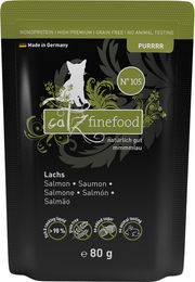 Catz finefood Purrrr No. 105 Katzen Nassfutter Lachs Monoprotein Pouch 80 g - 16 x 80 g – Bild 1 von 3