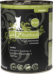 catz finefood Purrrr No. 105 Katzenfutter Lachs Monoprotein 375 g – Bild 1 von 4