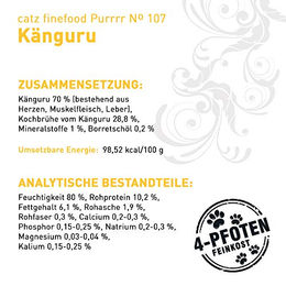 Catz finefood Purrrr No. 107 Känguru Katzenfutter Stückchen in Sauce 16 x 85 g - 16 x 85 g – Bild 1 von 10