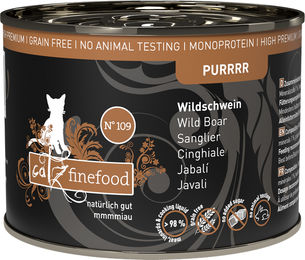 catz finefood Purrrr No. 109 Wildschwein Katzen Nassfutter Adult mit hohem Fleischanteil 6x200 g - 6 x 200 g – Bild 1 von 5