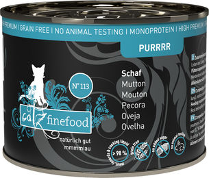 catz finefood Purrrr No. 113 Schaf Katzen Nassfutter Adult 6 x 200 g hypoallergen - 6 x 200 g – Bild 1 von 5
