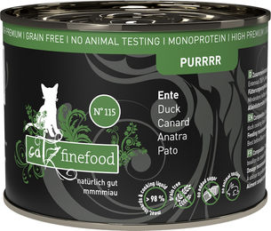 catz finefood Purrrr No. 115 Katzen Nassfutter Ente Monoprotein 200 g - 6 x 200 g – Bild 1 von 4