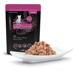 Produktbild von Catz finefood Purrrr No. 119 Katzen Nassfutter Rind getreidefrei und glutenfrei 16x85g