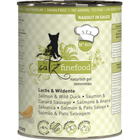 Produktbild von Catz finefood Ragout Lachs und Ente Stückchen in Sauce Katzenfutter Adult Getreidefrei 380 g - 6 x 380 g