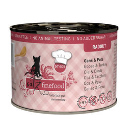 Catz finefood Ragout No.603 Gans & Pute Stückchen in Sauce 6x190g für Katzen – Bild 1 von 3