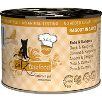 Produktbild von catz finefood Ragout No. 607 Ente und Känguru Stückchen in Sauce Katzen Nassfutter Adult Getreidefrei 190 g - 6 x 190 g