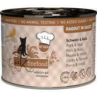 Produktbild von Catz finefood Ragout No. 609 Katzenfutter Schwein und Kalb mit hohem Fleischanteil 190 g