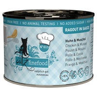 Produktbild von catz finefood Ragout No. 613 Huhn & Miesmuscheln Katzen Nassfutter Adult Getreidefrei 190 g - 6 x 190 g