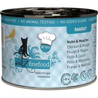 Produktbild von Catz finefood Ragout No.613 Katzen Nassfutter Huhn und Muschel Stückchen in Sauce getreidefrei 6x190g