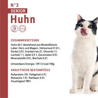 Produktbild von catz finefood Senior Collection Katzenfutter Nass Mix aus Huhn Lachs Rind und Kalb getreidefrei ohne Zucker 6 x 200g Dose - 6 x 200 g