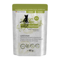Produktbild von Catz finefood Senior Katzenfutter Lachs & Huhn 16x85g - 16 x 85 g