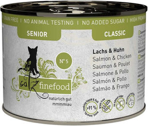 Produktbild von Catz finefood Senior No.05 Katzenfutter Lachs und Huhn 6x200g