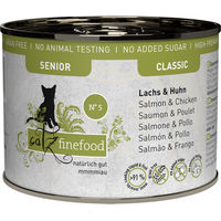 Produktbild von catz finefood Senior No. 05 Katzenfutter Lachs und Huhn getreidefrei mit hohem Fleischanteil 1200 g
