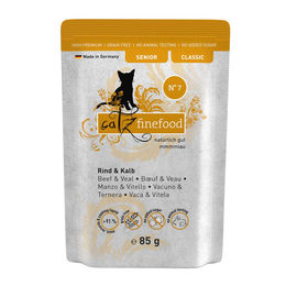 Catz finefood Senior No.07 Katzen Nassfutter Rind und Kalb 16x85g - 16 x 85 g – Bild 1 von 3