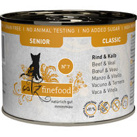 Produktbild von Catz finefood Senior No. 07 Katzenfutter Rind und Kalb Stückchen in Sauce 200 g