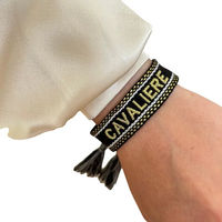 Produktbild von Cavaliere Equestrian Shop Stoffarmband Unisex Beige Schwarz 15 cm bis 22 cm