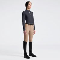 Produktbild von Cavalleria Toscana Reitshirt CT Perforated Insert 261 Damen Eurojersey