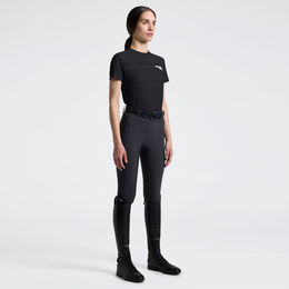Produktbild von Cavalleria Toscana Reitshirt CT Perforated Insert 261 Damen Schwarz Sommer
