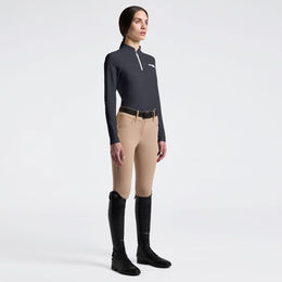 Produktbild von Cavalleria Toscana Reitshirt CT Perforated Insert Damen aus Eurojersey