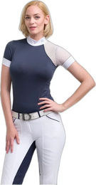 Produktbild von Cavalleria Toscana Reitshirt Damen Blau XXL