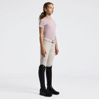 Produktbild von Cavalleria Toscana Reitshirt für Kinder aus Baumwolle mit floraler Stickerei